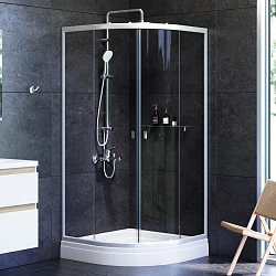 Душевой уголок AM.PM X-Joy 90x90см W88E-205-090MT64 профиль матовый хром, стекло прозрачное