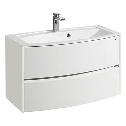 Тумба под раковину Aquaton Астера 95 1A195301AS010 белая глянцевая