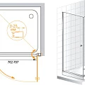 Душевой уголок Cezares Triumph 80x80см TRIUMPH-D-A-2-80-P-Cr профиль хром, стекло рифленое