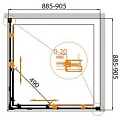 Душевой уголок Cezares Relax 90x90см RELAX-A-2-90-C-Bi профиль белый, стекло прозрачное