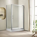 Душевой уголок Cezares Porta 130x80см PORTA-AH-11-130/80-P-Cr профиль хром, стекло рифленое