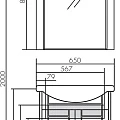 Зеркало Aquaton Альпина 65 1A133502AL500 темное дерево