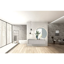Тумба с раковиной Black & White Universell 160 U915.1600R серая