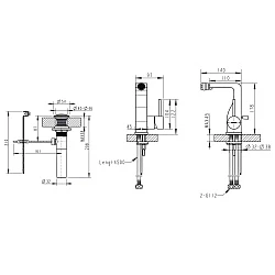 Смеситель для биде Bravat Arc F36061K-ENG черный матовый