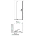 Душевой уголок Wasserkraft Berkel 80x90см 48P28 профиль хром, стекло прозрачное