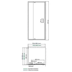 Душевой уголок Wasserkraft Berkel 80x90см 48P28 профиль хром, стекло прозрачное