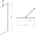 Шторка на ванну RGW Screens SC-150B 90x150 351115009-14 профиль черный, стекло прозрачное 6 мм