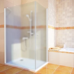 Душевой уголок GuteWetter LUX RECTAN GK-602 90x100x200 профиль белый матовый,