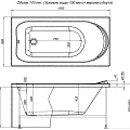 Акриловая ванна Aquanet Nord 140x70 со шторкой Aquanet Alfa 4 NF6222-pivot 170193 + 196049 белая