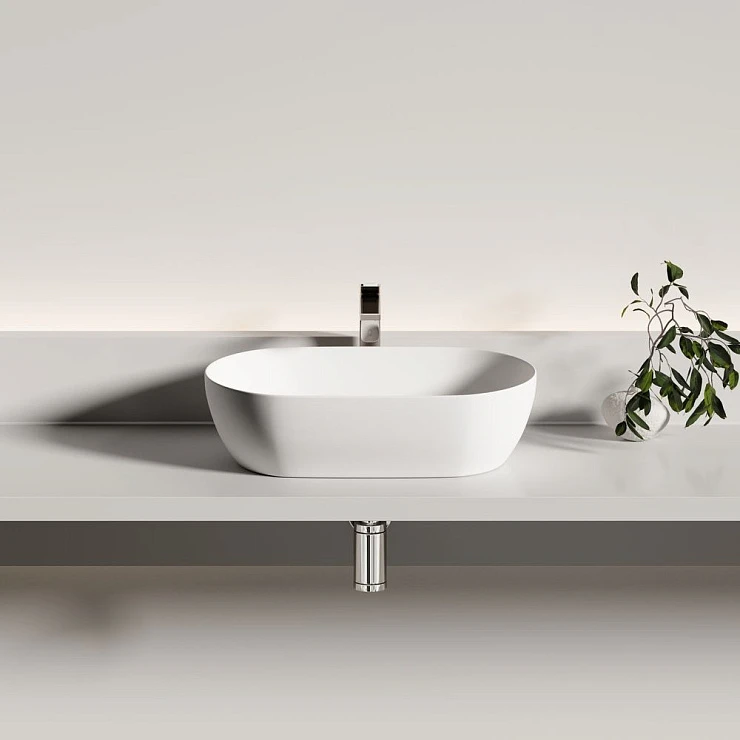 Раковина накладная Ceramica Nova Twist CN12001MW белая матовая