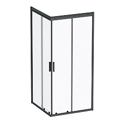 Душевой уголок AM.PM Gem 90x90см W90G-403-090BT профиль черный, стекло прозрачное