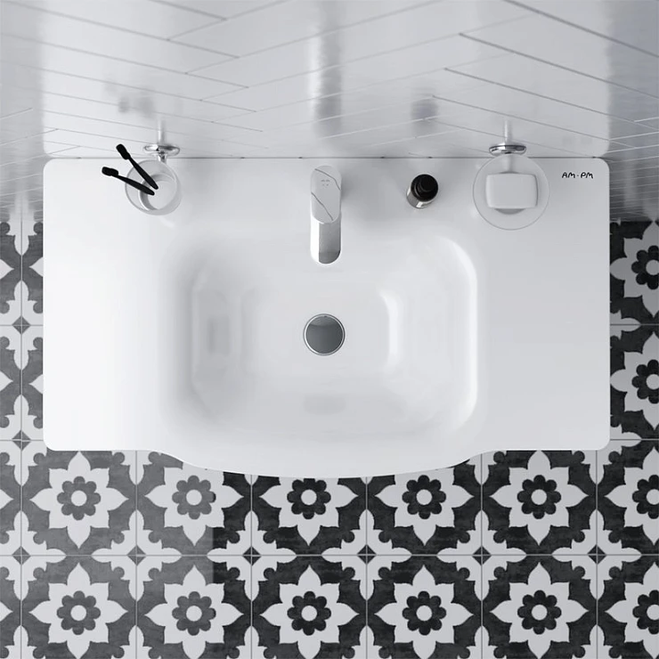 Тумба с раковиной AM.PM Like 80 белый глянец Тумба с раковиной AM.PM Like 80 белый глянец