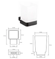 Стакан Bemeta Nero 135011010 черный/матовый