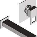 Смеситель для раковины Cezares Molveno MOLVENO-BLS1-01-W0 с внутренней частью, хром