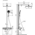 Душевая стойка Sancos Vos SC6100CH с термостатом, хром