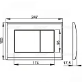 Кнопка смыва AlcaPlast M272 хром матовая