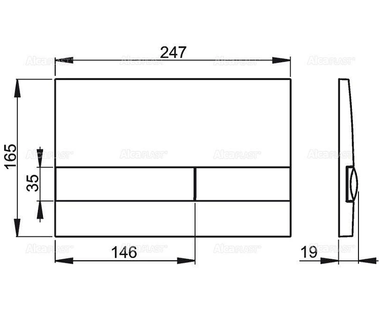 Кнопка смыва AlcaPlast M1710 белая глянцевая