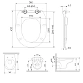 Унитаз подвесной AM.PM Sense C741700SC белый глянец