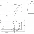 Акриловая ванна BelBagno 170х72х72 BB62-170 белая глянцевая