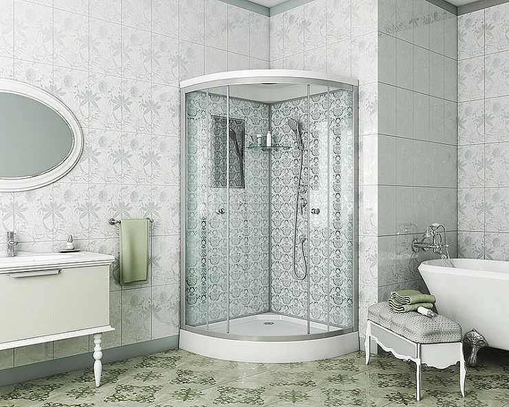 Душевая кабина Niagara Luxe 90x90см NG-7701W профиль серебро