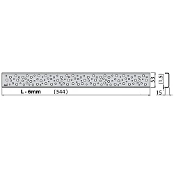 Решетка AlcaPlast Buble 55 BUBLE-550L хром