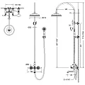 Душевая стойка Bravat Art F65193CP-A2-RUS хром