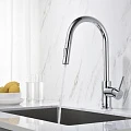 Смеситель для кухни Aquatek Европа AQ1384CR с вытяжным изливом, хром