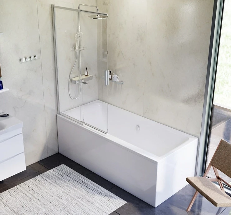 Мебель для ванной комнаты, зона помывочной AM.PM Inspire 2.0 WK52EB белый, серый, хром