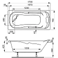 Акриловая ванна Vagnerplast Charitka 170x75 VPBA170CHA2X-04 белая глянцевая