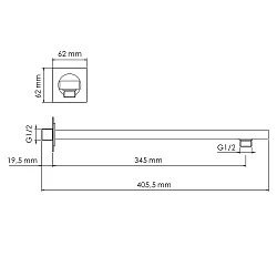 Кронштейн Wasserkraft A090 хром