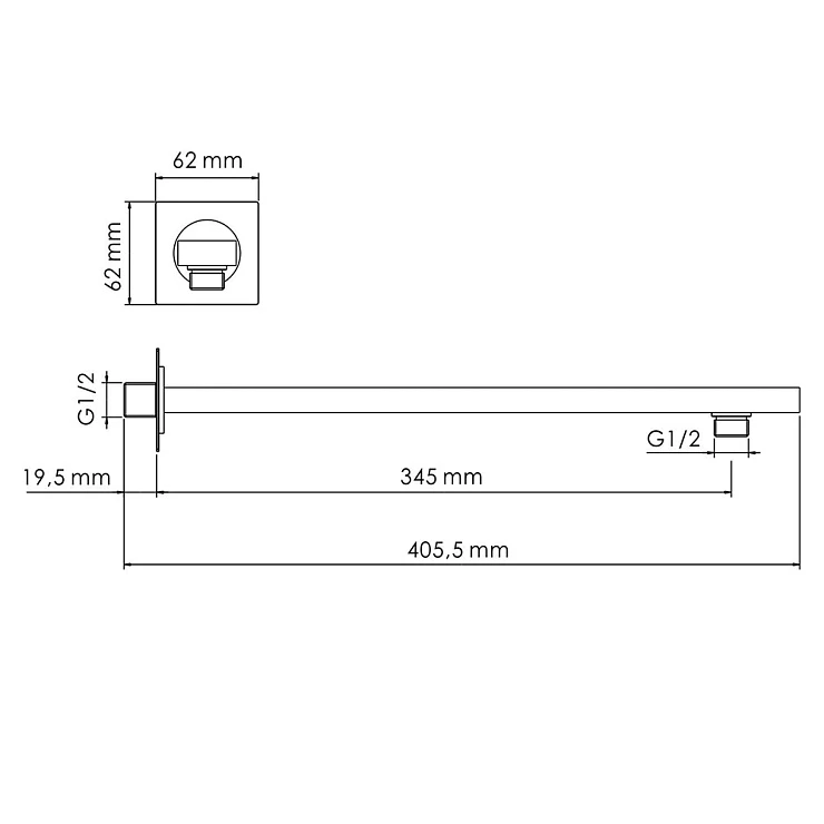 Кронштейн Wasserkraft A090 хром