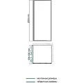 Боковая стенка Wasserkraft Elbe 74P03-RP90 профиль черный, стекло прозрачное
