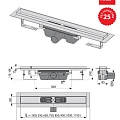 Душевой лоток AlcaPlast APZ6 1150 с опорами, хром