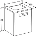 Тумба под раковину Roca Gap 45 ZRU9302735 белая матовая