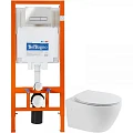 Комплект системы инсталляции BelBagno с унитазом и кнопкой BB507B/BB1055SC/BB002-80/BB005-PR-CHROME