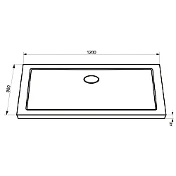 Душевой поддон Bravat Type-S1 120x80см P1812A белый