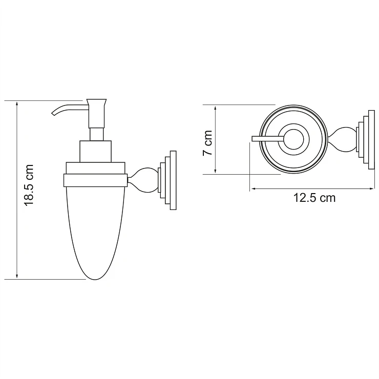 Дозатор Wasserkraft Ammer K-7099 хром матовый