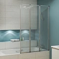 Шторка на ванну Bravat Alfa 100x140см BG100.5320A профиль хром, стекло прозрачное