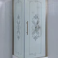 Душевой уголок Cezares Giubileo 90x90см GIUBILEO-A-11-90-CP-G-L профиль золото, стекло прозрачное