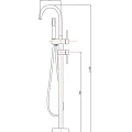 Напольный смеситель для ванны с душем Timo Saona 2300/16Y-CR белый