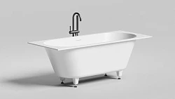 Ванна из искусственного камня Salini Ornella axis Kit 104713G 170x70 белая глянцевая