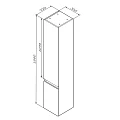 Шкаф-пенал AM.PM X-Joy 30см M85ACHR0306WG белый глянцевый