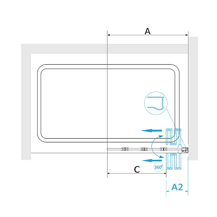 Шторка на ванну RGW Screens SC-23B 100х150см 03112310-14 профиль черный, стекло прозрачное