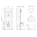 Инсталляция с подвесным унитазом и клавишей AM.PM Awe IS30201.111700