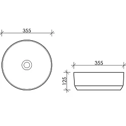 Раковина накладная Ceramica Nova Element CN6006 белая матовая