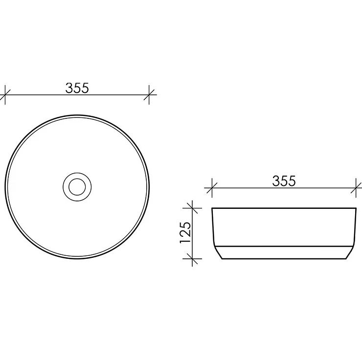 Раковина накладная Ceramica Nova Element CN6006 белая матовая