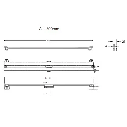 Душевой лоток Berges Super Slim 50 091178 хром