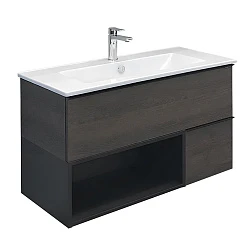 Тумба с раковиной Comforty Франкфурт 90 00004150657CF дуб шоколадно-коричневый