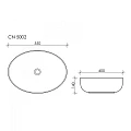 Раковина накладная Ceramica Nova Element CN5002 белая глянцевая