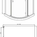 Душевой уголок Bravat Blackline 90x90см BS090.1110A профиль черный, стекло прозрачное
